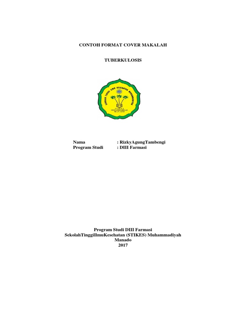 Contoh Format Cover Makalah