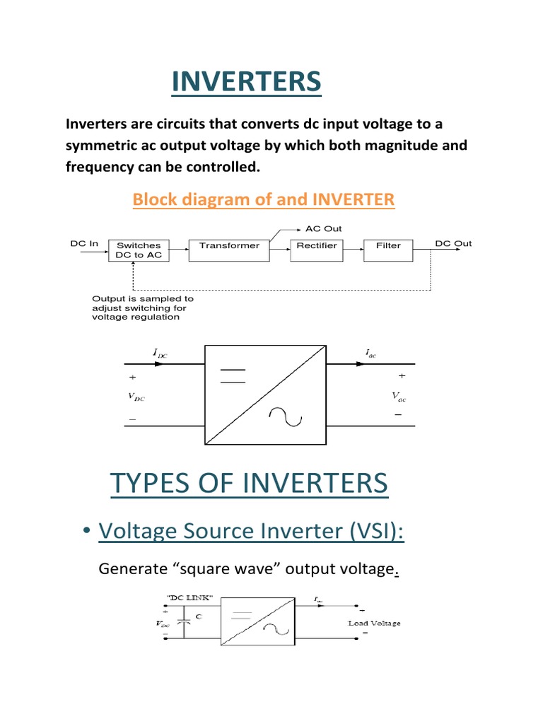 Types of Inverters | PDF | Power Inverter | Rectifier