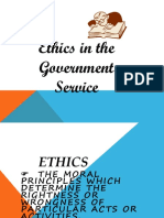 Ethics in The Government Service