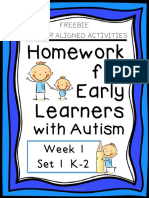 ABLLSRALIGNEDACTIVITIESHomeworkfor Early Learnerswith Autism FREEBIE