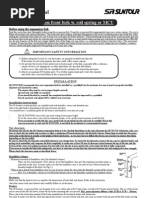 Owner S Manual: Suspension Front Fork W. Coil Spring or MCU