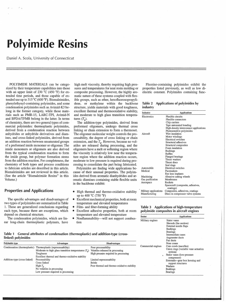 Solvent Effect On The Curing Of Polyimide Resins – DILRF