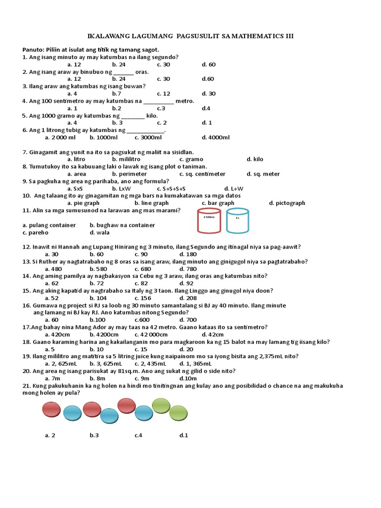 2nd Sum 4th Grading | PDF