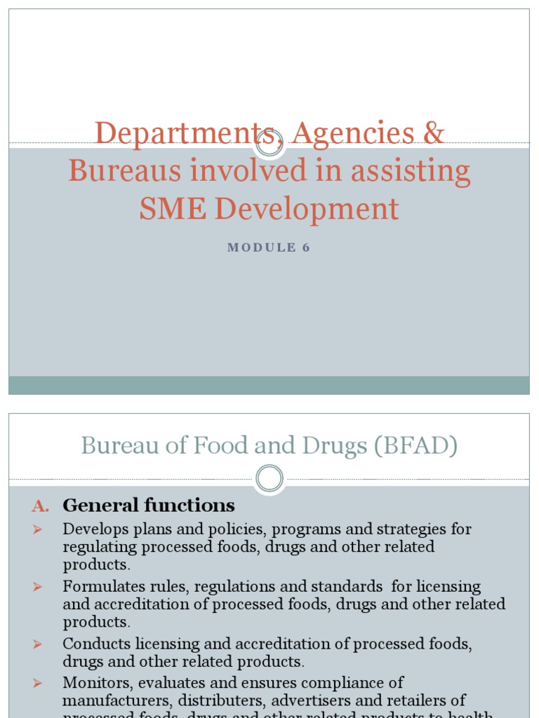 SME Development Support Agencies | PDF | Health Care | Regulatory ...