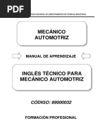 Ingles Tecnico para Mecanico Automotriz