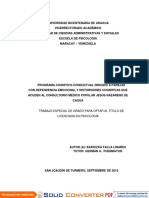 Programa cognitivo-conductual para parejas con dependencia emocional y distorsiones cognitivas