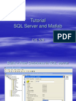 Tutorial on Connecting SQL Server and Matlab for Database Operations