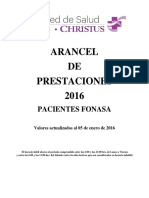 Arancel Pacientes Fonasa 05-01-2016