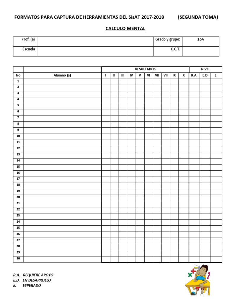 Formatos Para Captura de Herramientas Del Sisat 2017Calculo 2
