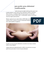 20 Consejos para Perder Grasa Abdominal Respaldados Cientificamente