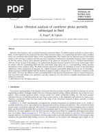 Linear Vibration Analysis of Cantilever Plates Partially Submerged in Uid PDF