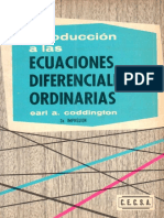 Introducción a Las Ecuaciones Diferenciales Ordinarias 2a Ed. - Earl a. Coddington [CECSA]