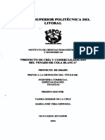 Proyecto de Cria y Comercialización de Carne de Venado Cola Blanca PDF