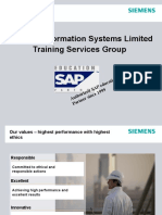 Siemens Information Systems Limited Training Services Group: SA Ped Uca Tion Ce1 999