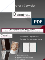 Productos y Servicios DVinni 2017 Cuadernos Corporativos