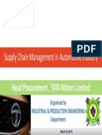 Supply Chain Management in Automotive Industry: Head Procurement, TATA Motors Limited