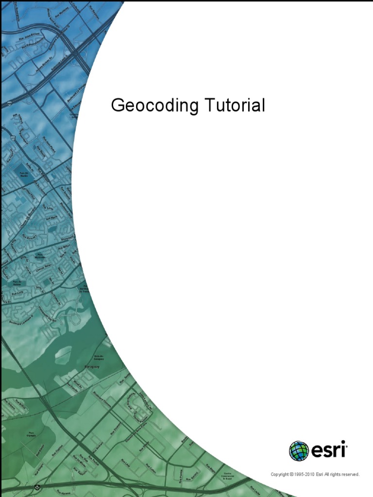 Geocoding Tutorial PDF | PDF | Arc Gis | Data