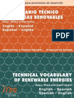 Diccionario Energias Renovables-Solar, Eolica e Hidraulica Ingles-Español