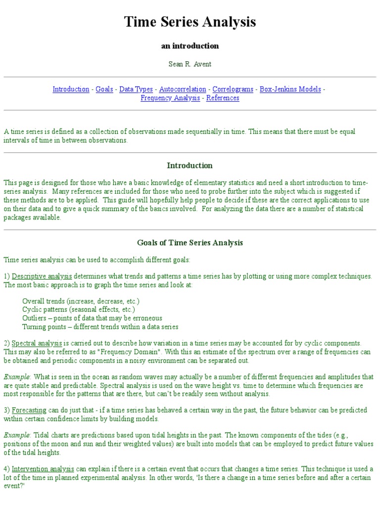 Time Series Analysis | PDF | Time Series | Autoregressive