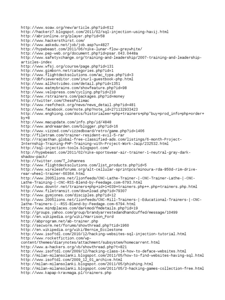 Vulnerablessql Txt