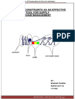 Theory of Constraints As An Effective Tool For Supply