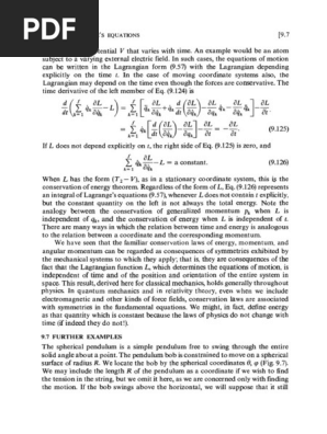 Spherical Pendulum Symon Mechanics