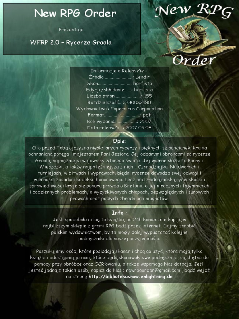 Wfrp 2ed Rycerze Graala Pdf