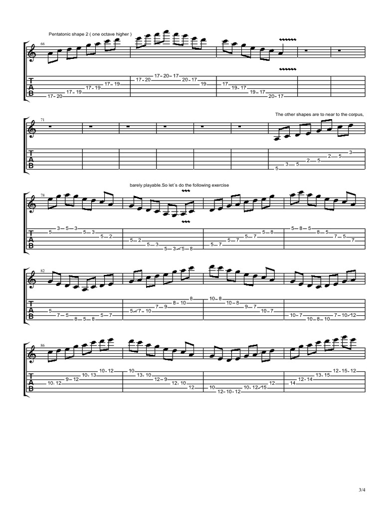 Scales and Arpeggios A Minor C Major Pentatonic Scale + Exercises 2