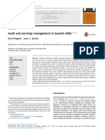 Business Research Quarterly: Audit and Earnings Management in Spanish Smes