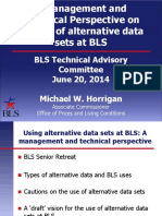 BLS Technical Advisory Committee June 20, 2014 Michael W. Horrigan