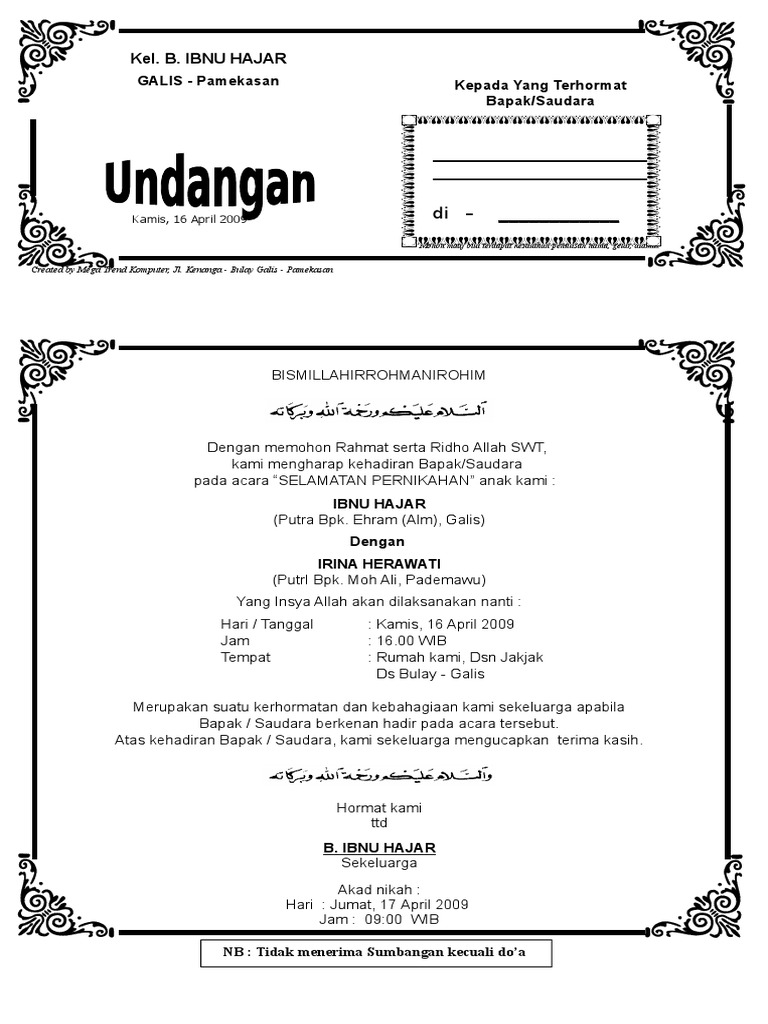 43++ Undangan tidak menerima sumbangan ideas in 2021 