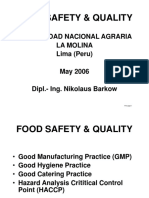 Food Safety & Quality: Universidad Nacional Agraria La Molina Lima (Peru) May 2006 Dipl.-Ing. Nikolaus Barkow