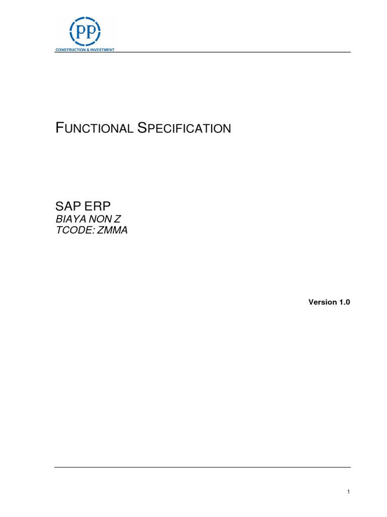 FUNCTIONAL SPECIFICATION DOCUMENT IN SAP MM PDF visual data 7