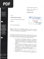Carta a Ministro de Justicia