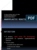 Anaphylactic Reaction: Dr. Wignyo Santosa, Span, Kic, Fipm Anesthesiology Departemen Medical Faculty Unissula