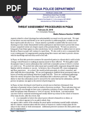 Piqua Threat Assessment Procedures