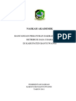 Naskah Akademis Retribusi Jasa Umum Kab Banyuwangi PDF