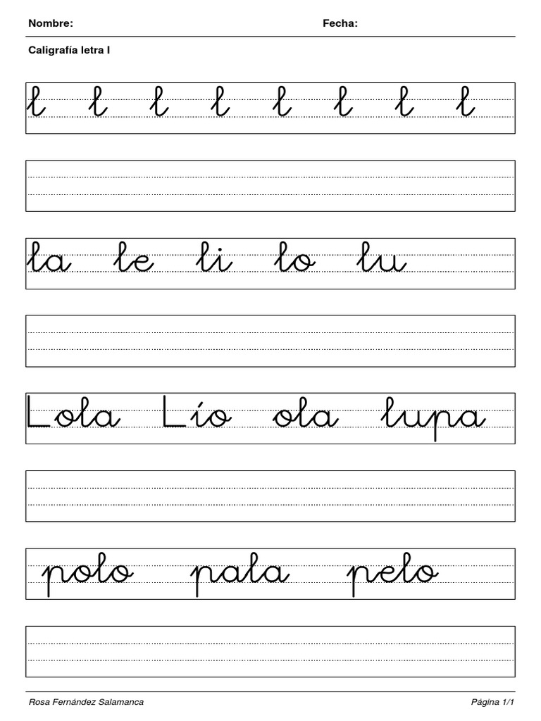 Caligrafía de Fonemas Plmst