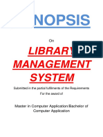 106 Library Management System Synopsis