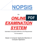 105 Online Examination System Synopsis