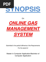 114-Online Gas Agency Management System-Synopsis