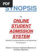 127-Online Student Admission System - Synopsis