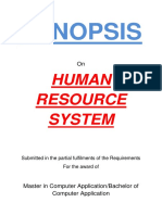 132-Human Resource Management System - Synopsis