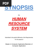 132-Human Resource Management System -Synopsis