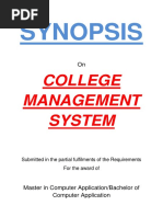 138-College Management System - Synopsis