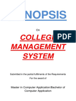 143-College Management System -Synopsis