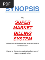 144-Supermarket Management System -Synopsis