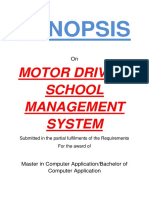 147-Motor Driving School Management System - Synopsis