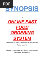 148-Fast Food Ordering System -Synopsis