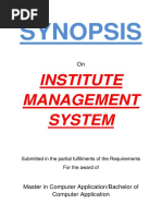 149-Institute Management System - Synopsis